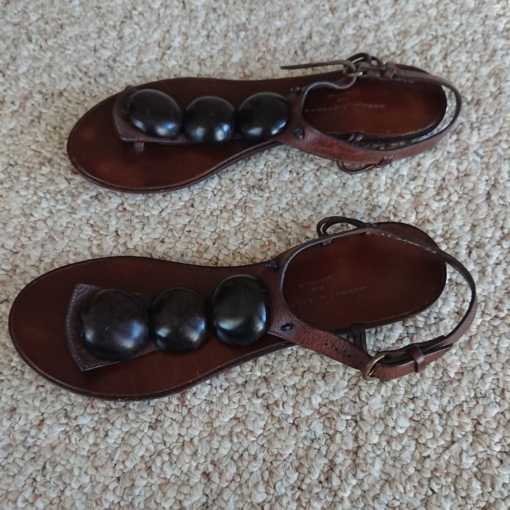 Robert Clergerie Brown Leather Sandals size 7.5 B